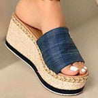 PU Leather Open Toe Sandals - Delanoir