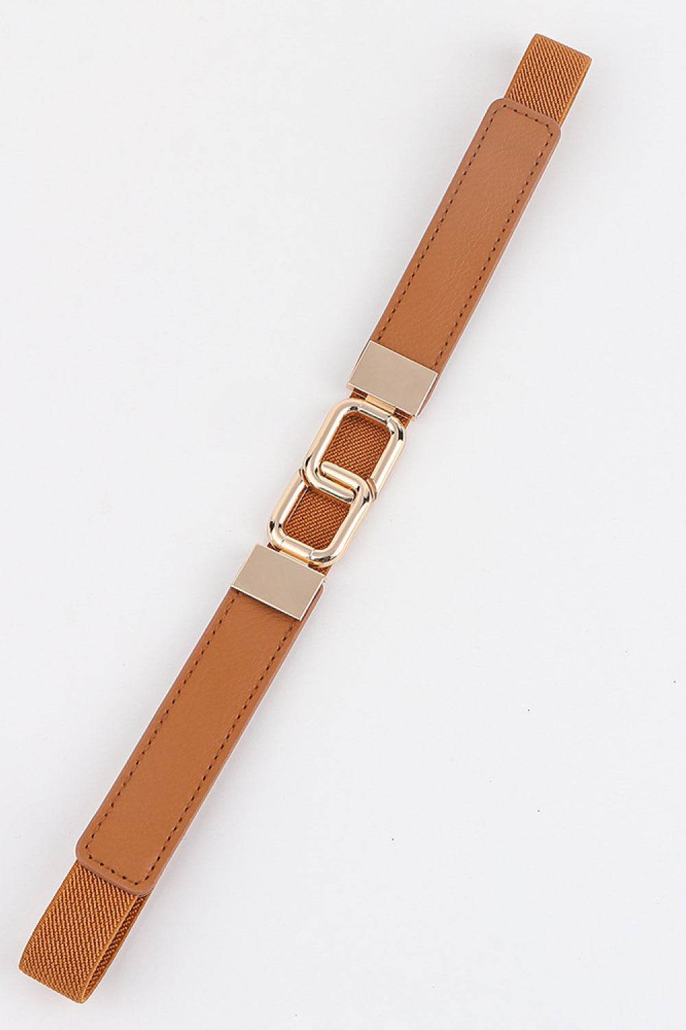 Geometric Double Buckle Elastic Belt - Delanoir