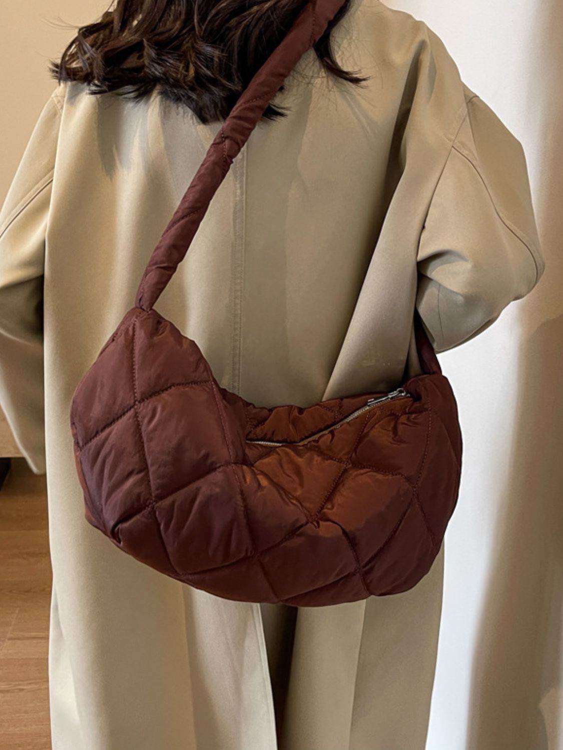 Quilted Polyester Crossbody Bag - Delanoir