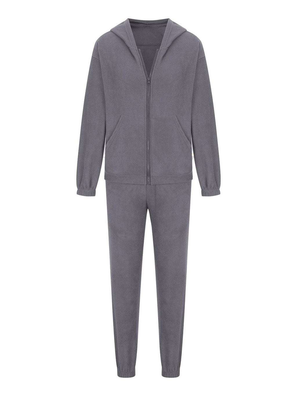 Zip Up Long Sleeve Hoodie and Joggers Set - Delanoir