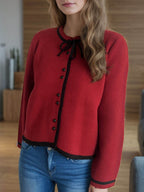 Button Down Long Sleeve Cardigan - Delanoir