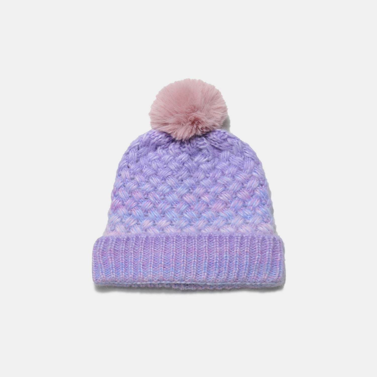 Gradient Knit Hat with Pompom - Delanoir