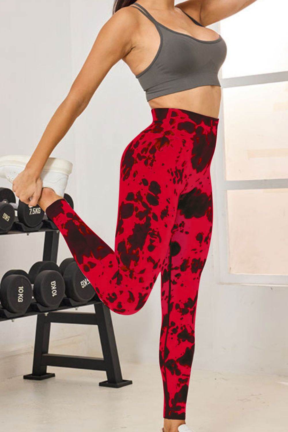 Tie-Dye High Waist Active Leggings - Delanoir