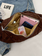 Quilted Polyester Crossbody Bag - Delanoir