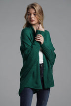 Open Front Batwing Sleeve Cardigan - Delanoir