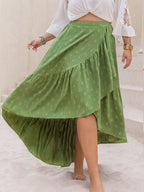 Plus Size High-Low Skirt - Delanoir