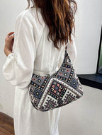 Geometric Adjustable Strap Crossbody Bag - Delanoir