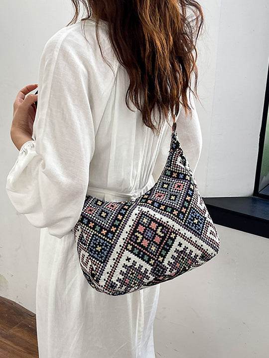 Geometric Adjustable Strap Crossbody Bag - Delanoir