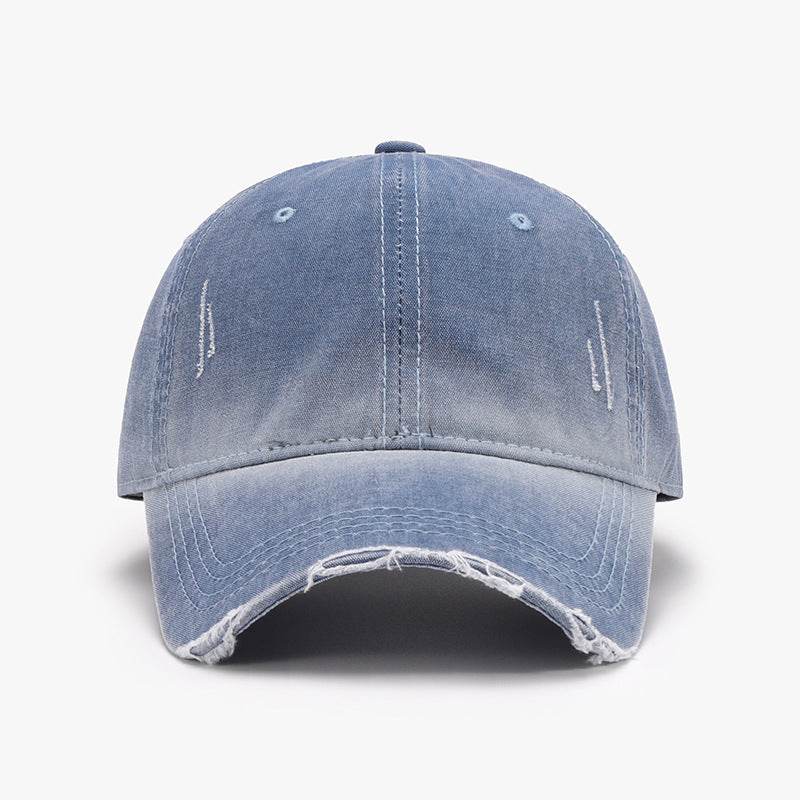 Distressed Washed Adjustable Baseball Cap - Delanoir