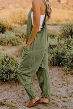 Double Take Full Size V-Neck Sleeveless Jumpsuit with Pockets - Delanoir