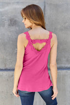Basic Bae Full Size Lace Detail V-Neck Cutout Cami - Delanoir