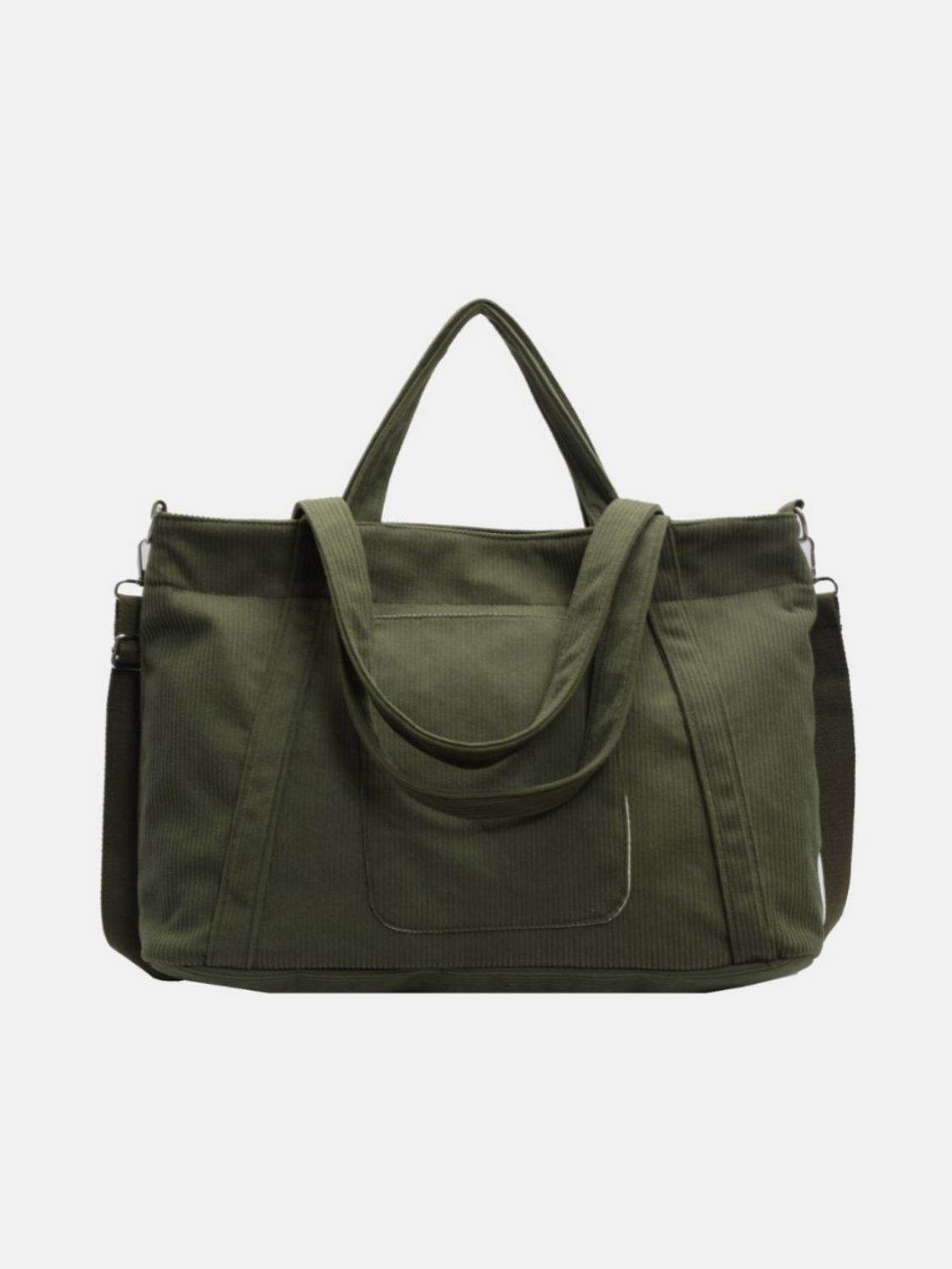 Corduroy Solid Large Tote Bag - Delanoir