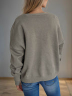 Daisy Button Up V-Neck Cardigan - Delanoir