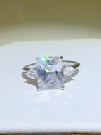 3 Carat Moissanite 925 Sterling Silver Square Shape Ring - Delanoir