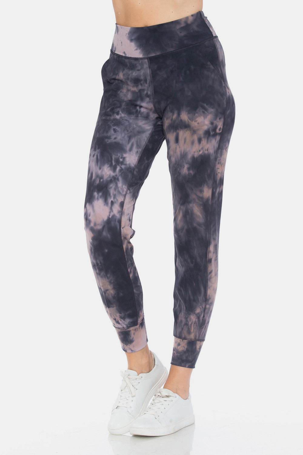 Leggings Depot Tie-Dye High Waist Cropped Leggings - Delanoir