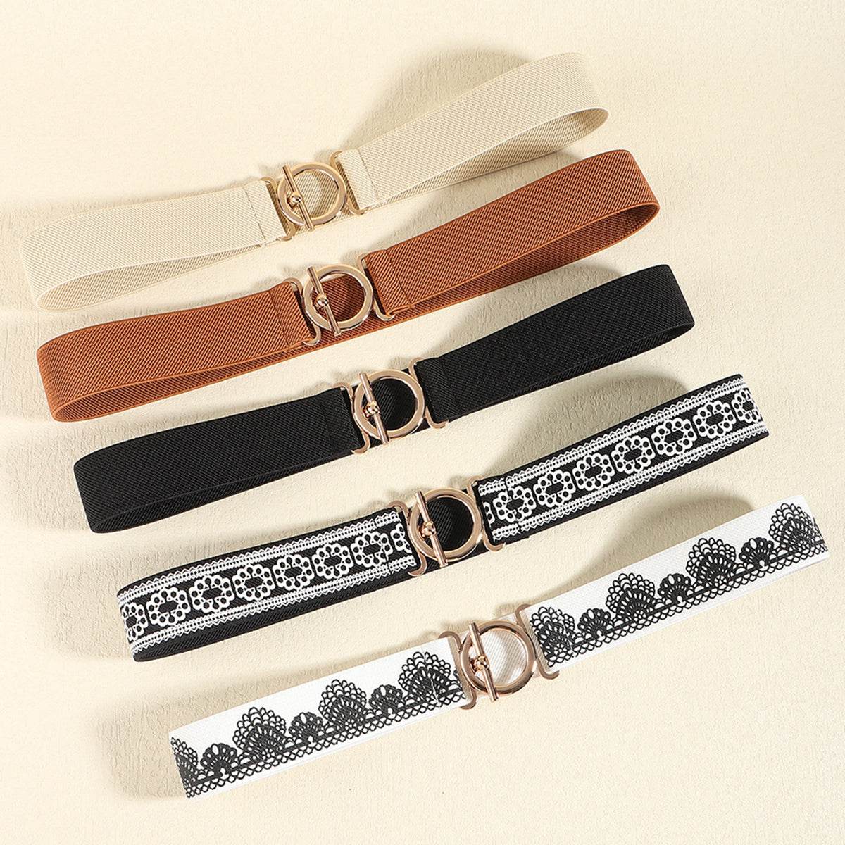 Toggle Clasp Elastic Belt - Delanoir