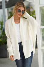 Open Front Batwing Sleeve Cardigan - Delanoir