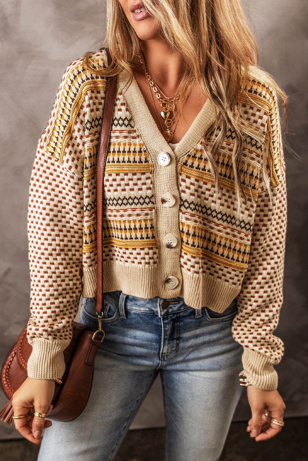 Button Down Long Sleeve Cardigan - Delanoir