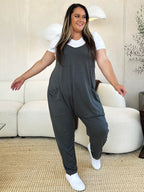 Double Take Full Size Sleeveless V-Neck Pocketed Jumpsuit - Delanoir