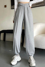 Crisscross Long Sweatpants - Delanoir