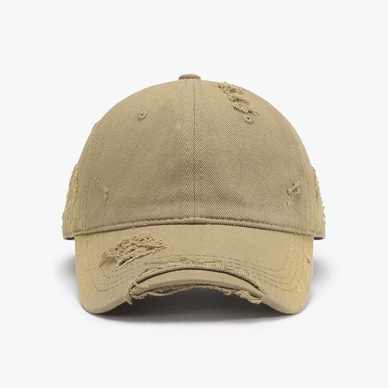 Distressed Adjustable Cotton Hat - Delanoir
