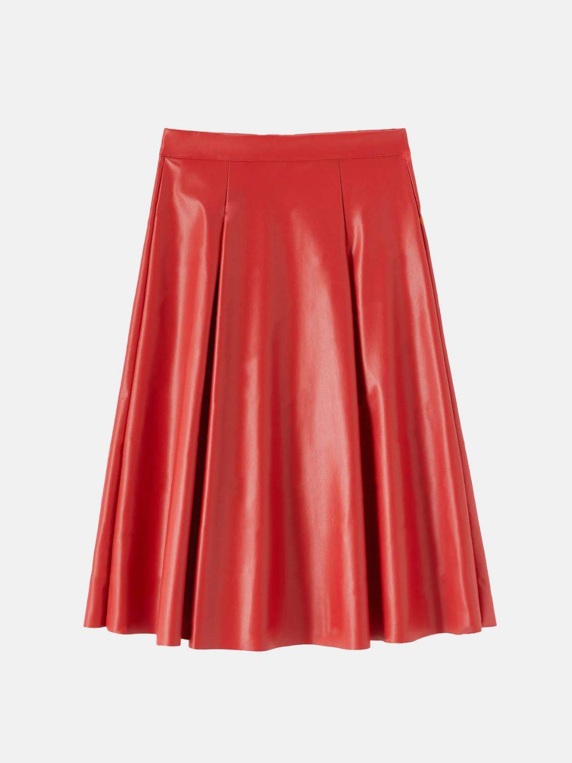 High Waist Skirt with Zipper - Delanoir