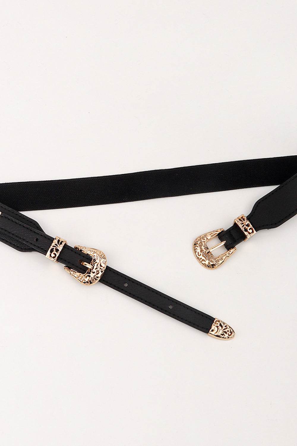 Double Buckle Elastic Belt - Delanoir