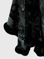 Printed Open Front Poncho - Delanoir