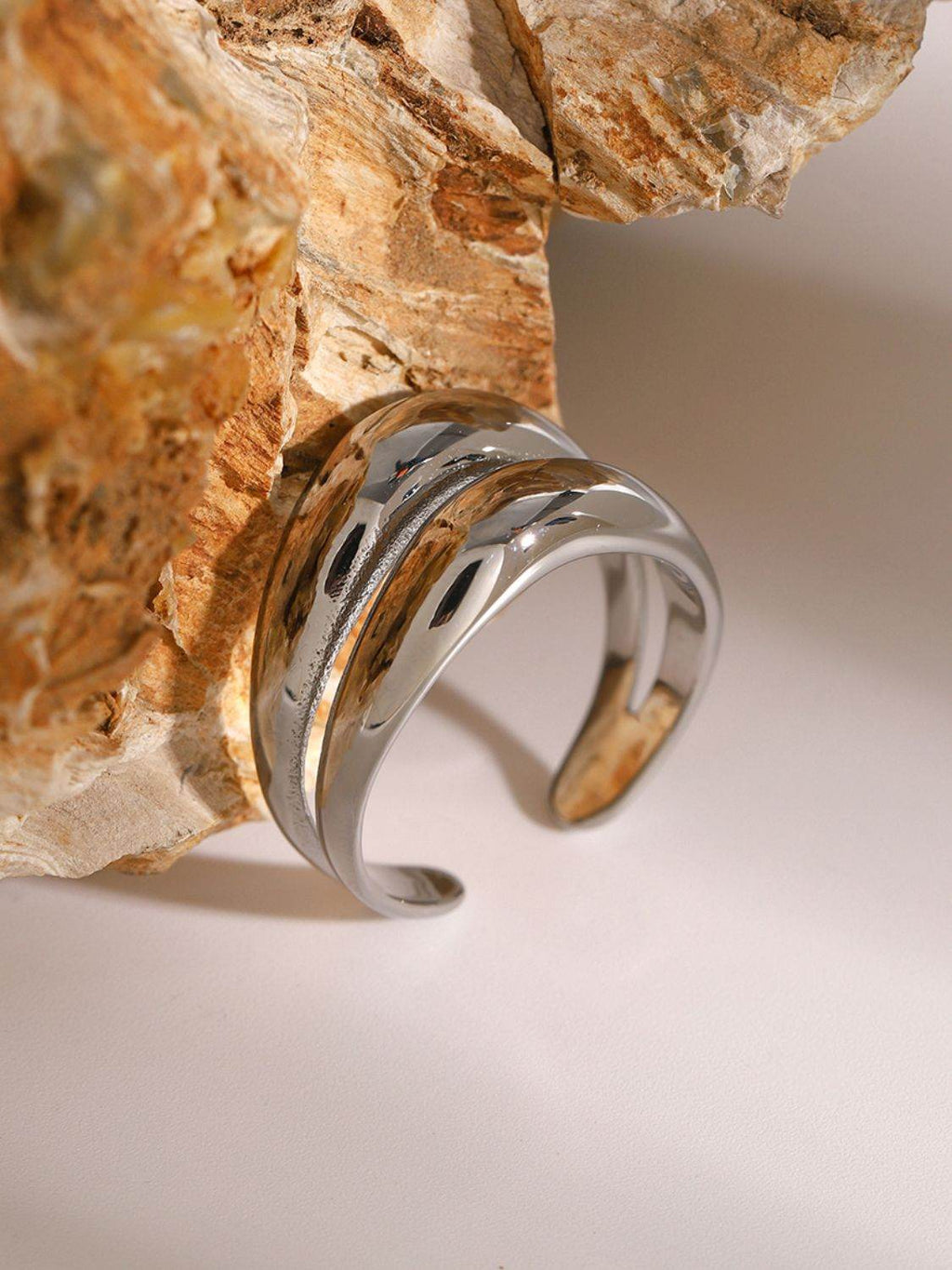 Stainless Steel Double-Layered Ring - Delanoir