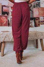 Tied Long Joggers with Pockets - Delanoir