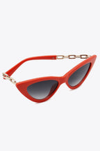 Chain Detail Cat-Eye Sunglasses - Delanoir