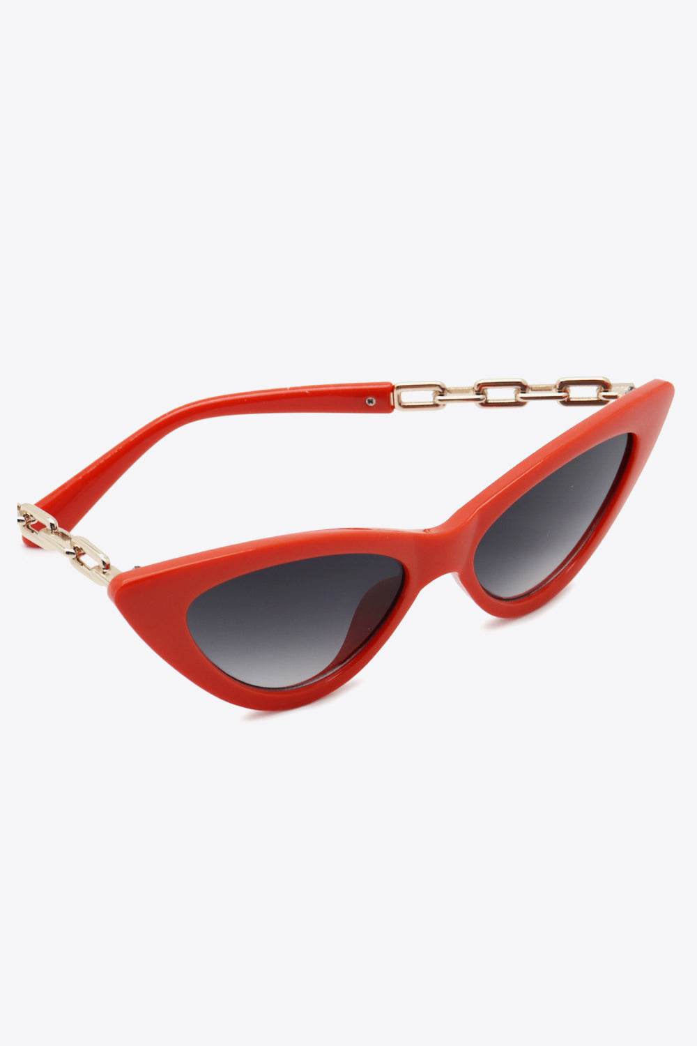 Chain Detail Cat-Eye Sunglasses - Delanoir