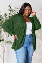 Basic Bae Full Size Ribbed Cocoon Cardigan - Delanoir
