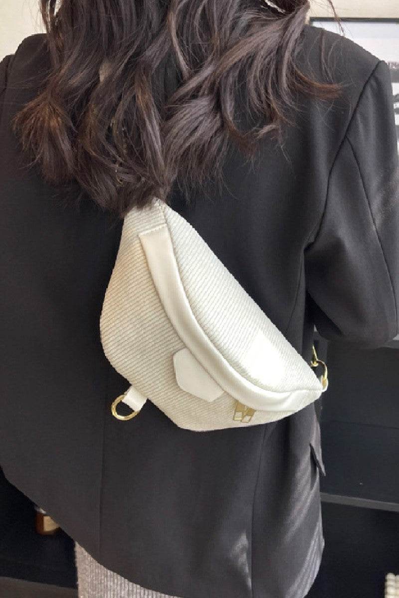 Zenana Corduroy Crossbody Bag with Removable Strap - Delanoir