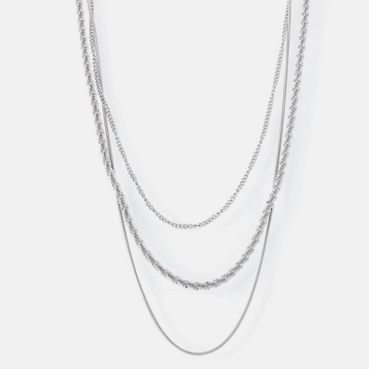 Titanium Steel Three-Layered Necklace - Delanoir