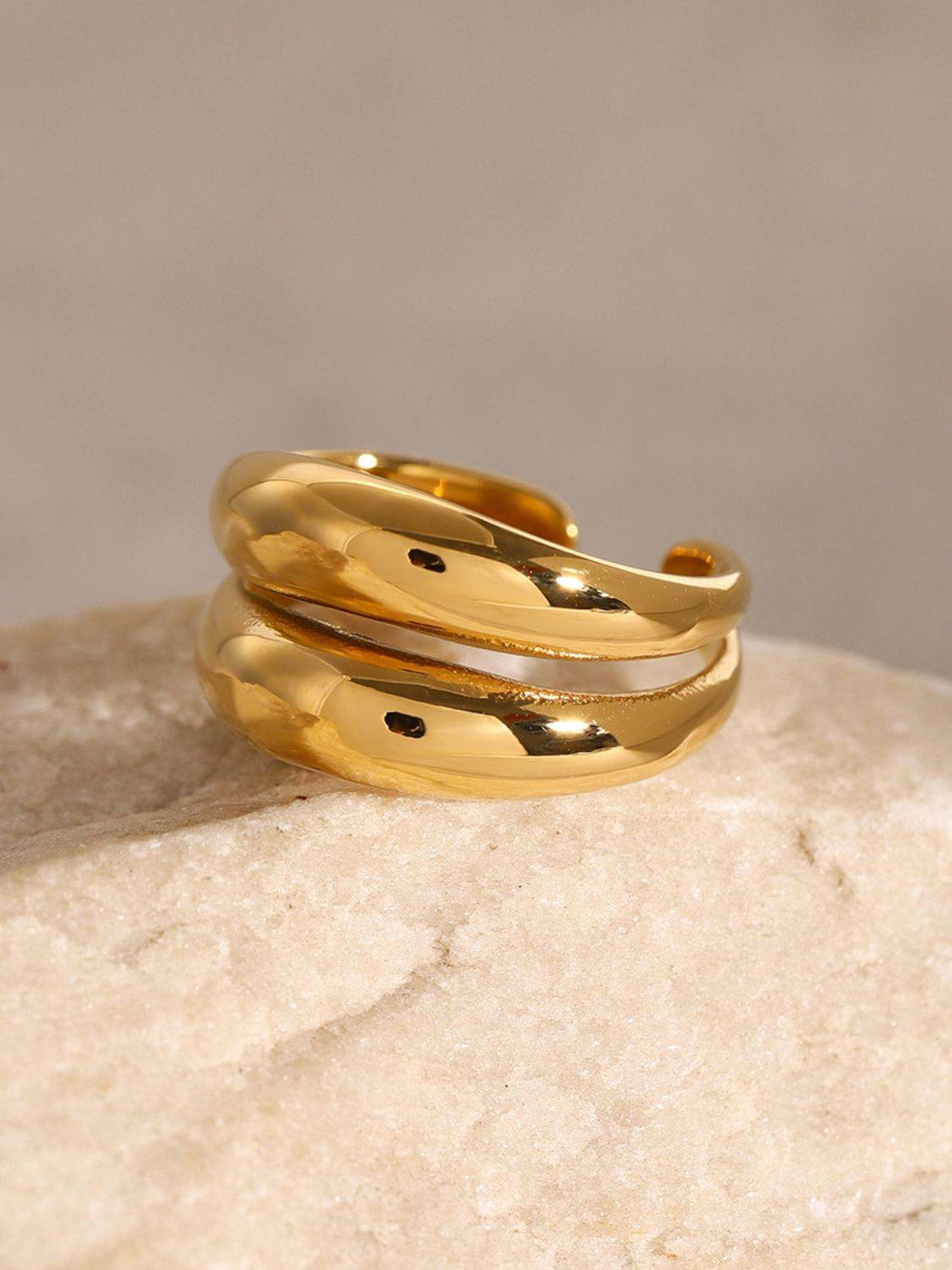 Stainless Steel Double-Layered Ring - Delanoir