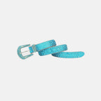 Rhinestone PU Leather Belt - Delanoir