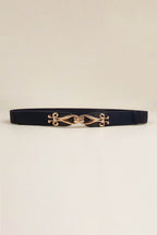 Alloy Buckle Elastic Belt - Delanoir