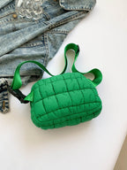 Bubble Texture Adjustable Strap Crossbody Bag - Delanoir