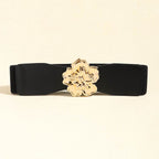 Flower Alloy Buckle Elastic Belt - Delanoir