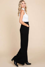 Culture Code Full Size High Waist Wide Leg Pants - Delanoir