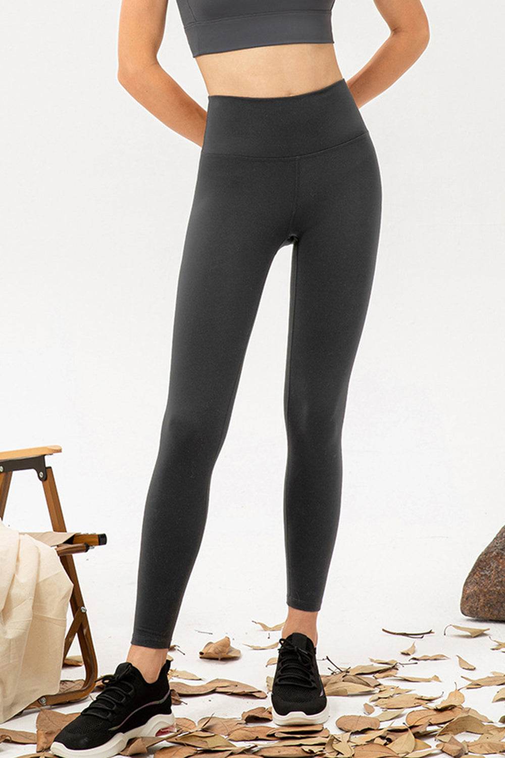 High Waist Skinny Active Pants - Delanoir