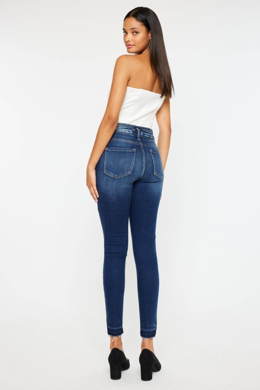 Kancan Full Size High Rise Ankle Skinny Jeans - Delanoir