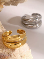 Stainless Steel Double-Layered Ring - Delanoir