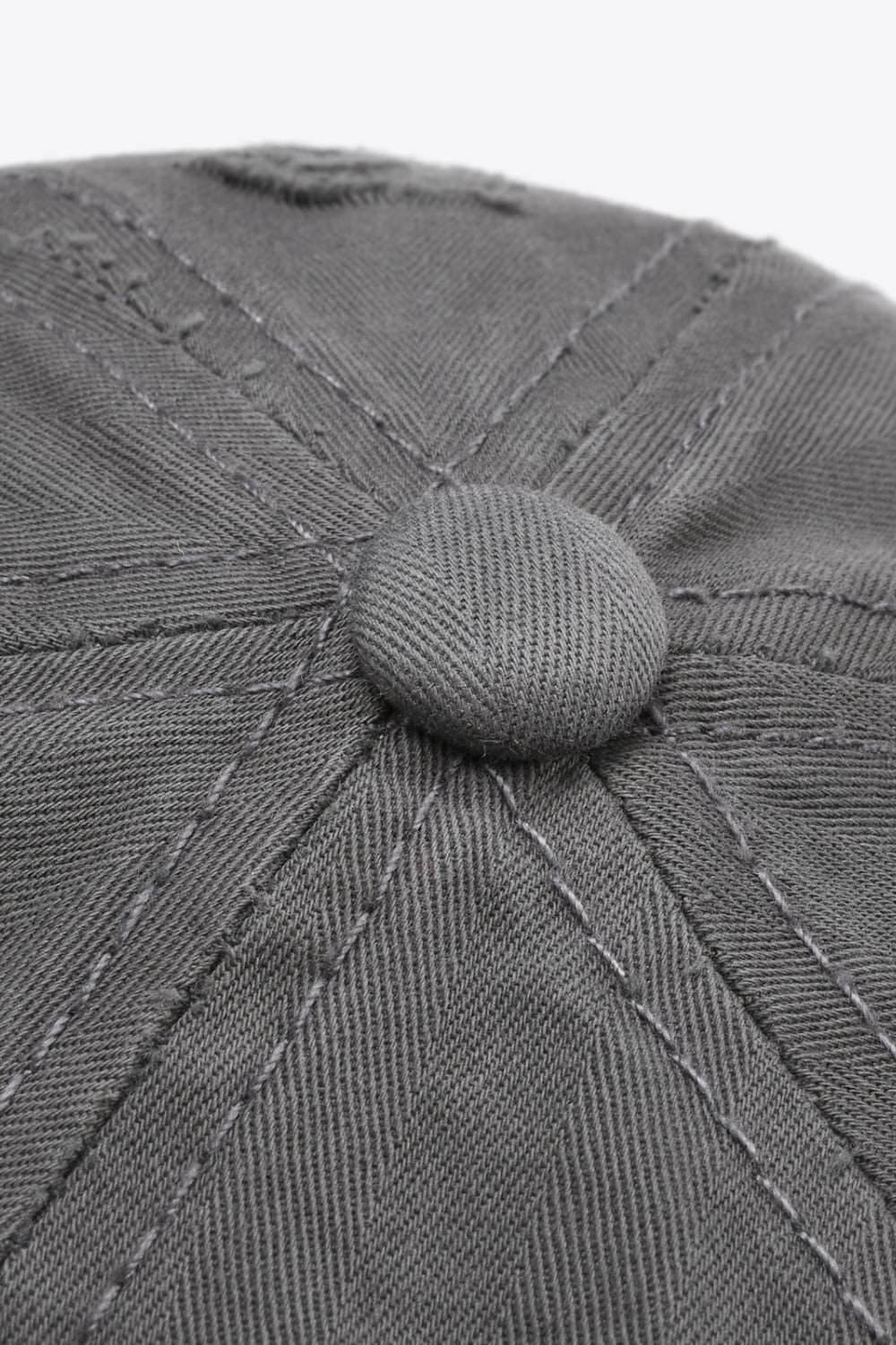 Distressed Adjustable Baseball Cap - Delanoir