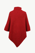 Turtleneck Buttoned Poncho - Delanoir