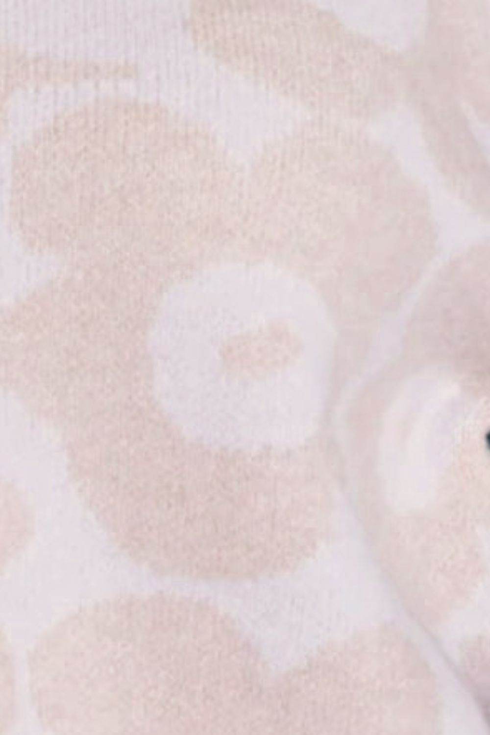 Flower Pattern Turtleneck Long Sleeve Sweater - Delanoir