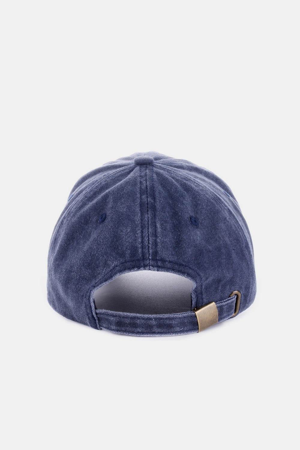 Zenana Washed Embroidered City Baseball Cap - Delanoir