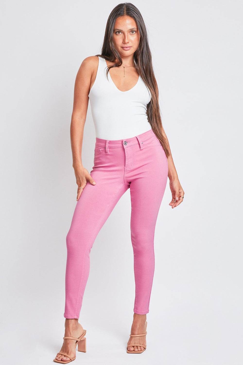 YMI Jeanswear Full Size Hyperstretch Mid-Rise Skinny Pants - Delanoir