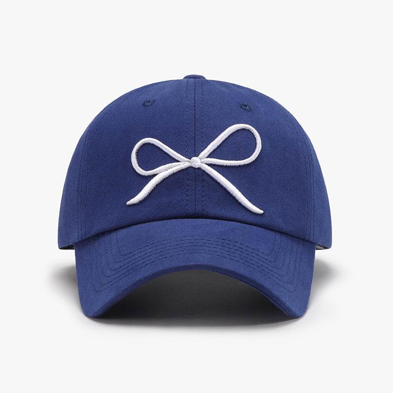 Bow Embroidered Cotton Baseball Cap - Delanoir